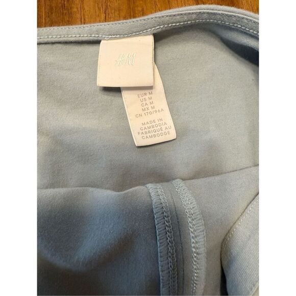 H&M G String Bodysuit Size Medium Turquoise - Picture 4 of 7